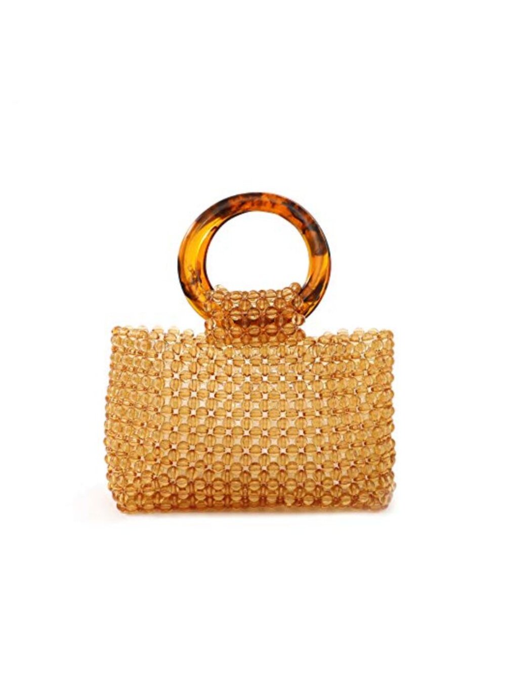 Transparent Beaded Acrylic Evening Clutch Handbag for Wedding Party